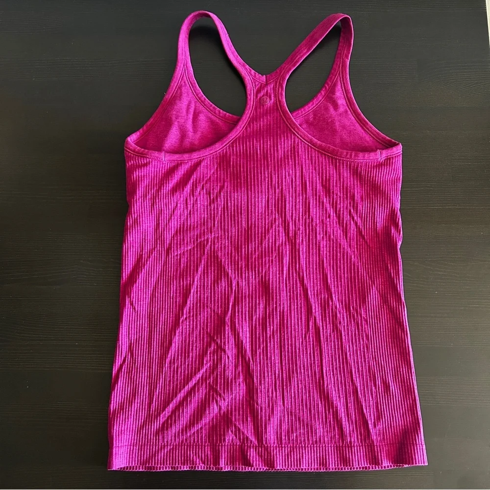Lululemon Ebb to Street Racerback Tank— Magenta Purple (size 10) - Picture 2 of 5